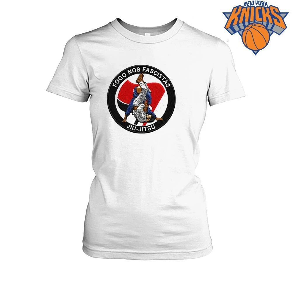 Fogo Nos Fascistas Jiu Jitsu Anti Fascist BJJ Martial Arts Shirt