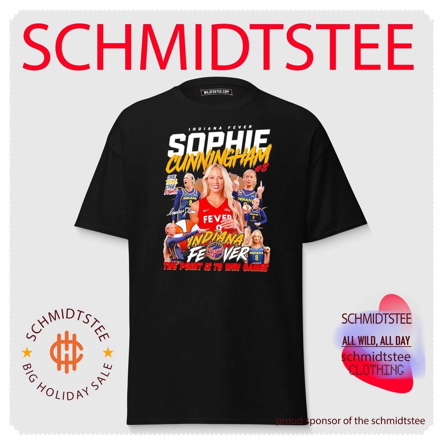 Indiana Fever Sophie Cunningham one team one fight the point is to win games shirt