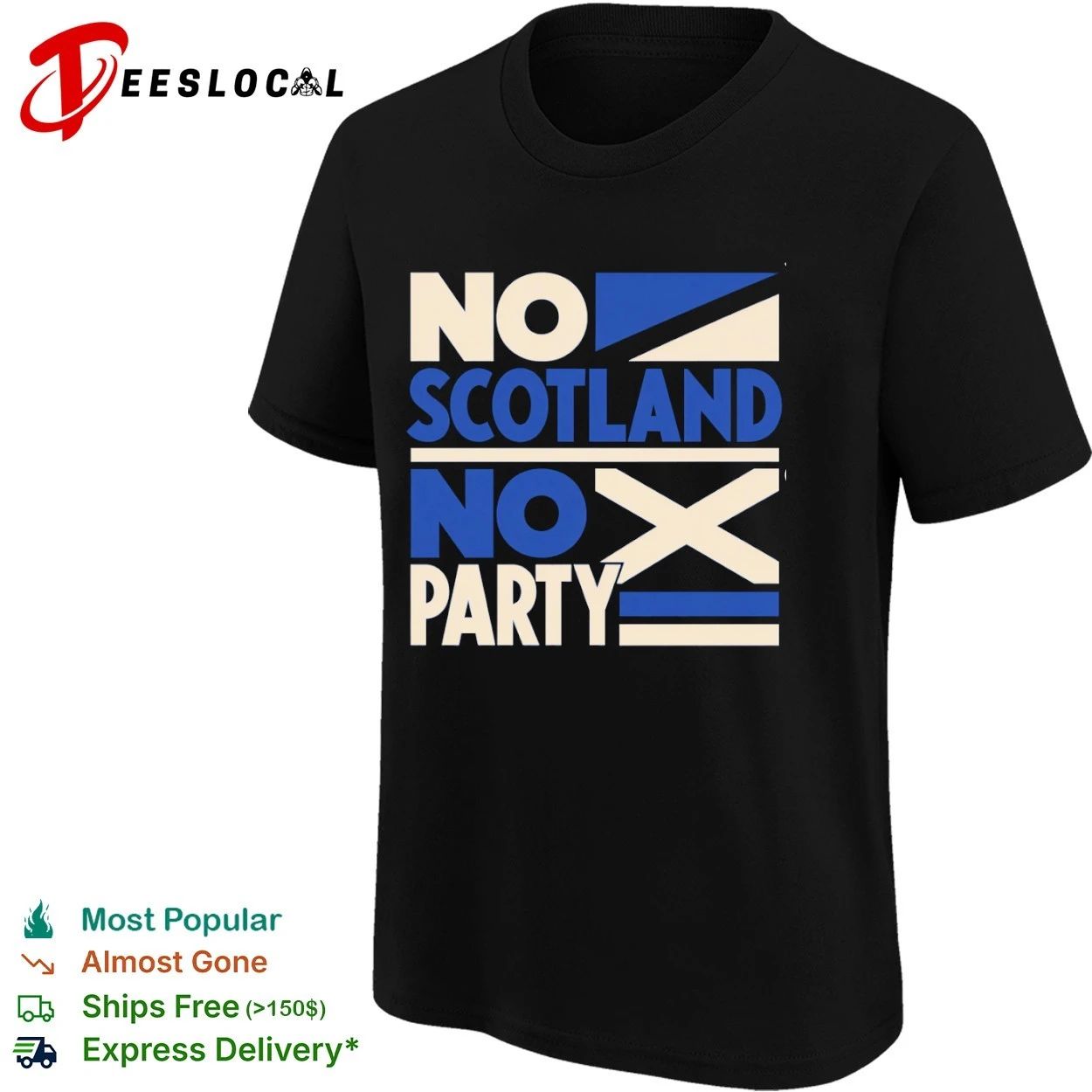 No Scotland No Party Scottish Football T-shirt