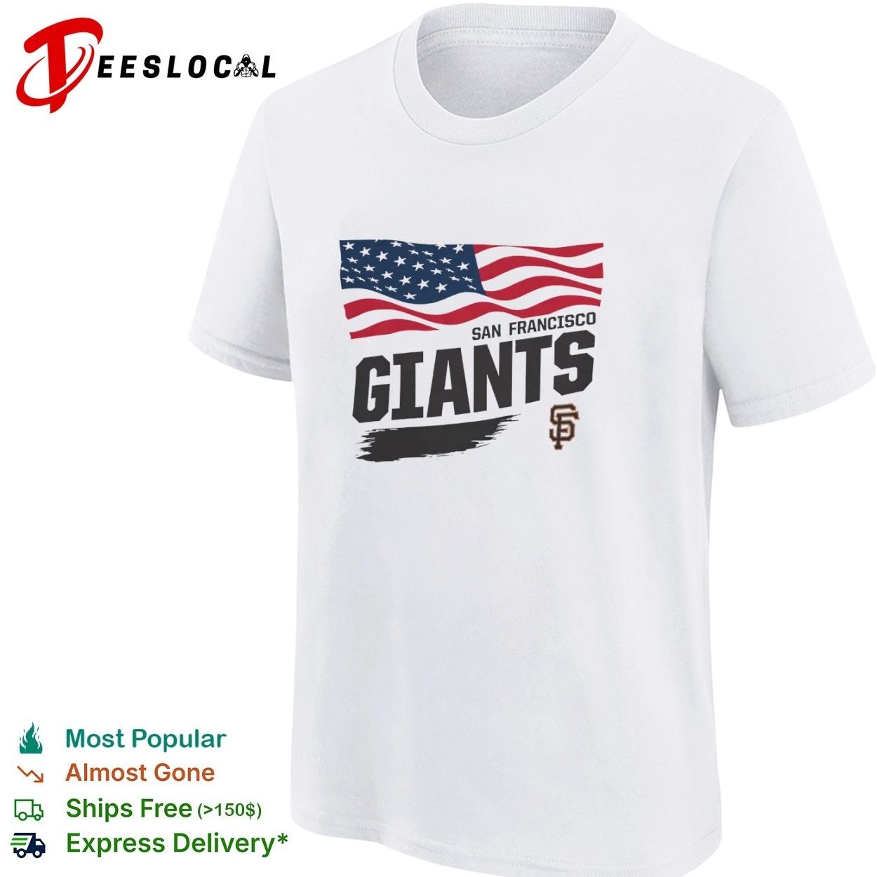 San Francisco Giants Waving Flag Starter T-shirt