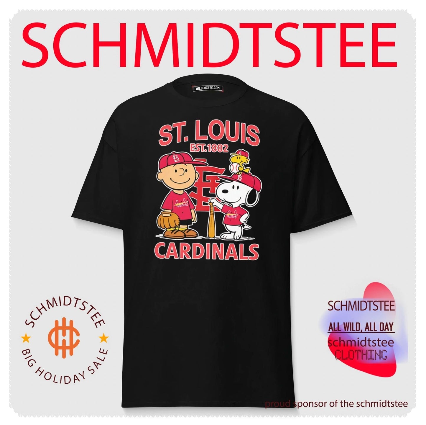 Peanuts x St. Louis Cardinals Baseball est 1882 shirt