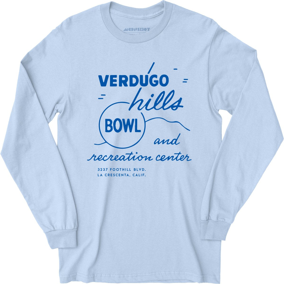 Verdugo Hills v2 - La Crescenta, CA - Vintage Bowling Alley - Long Sleeve T-Shirt