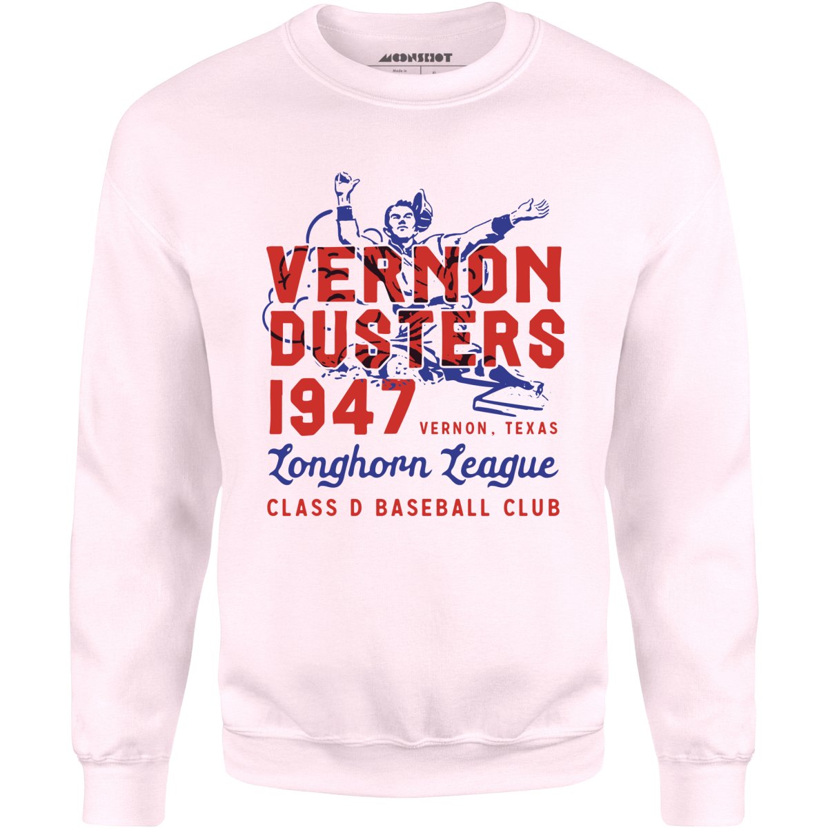 Vernon Dusters - Texas - Vintage Defunct Baseball Teams - Unisex Sweatshirt