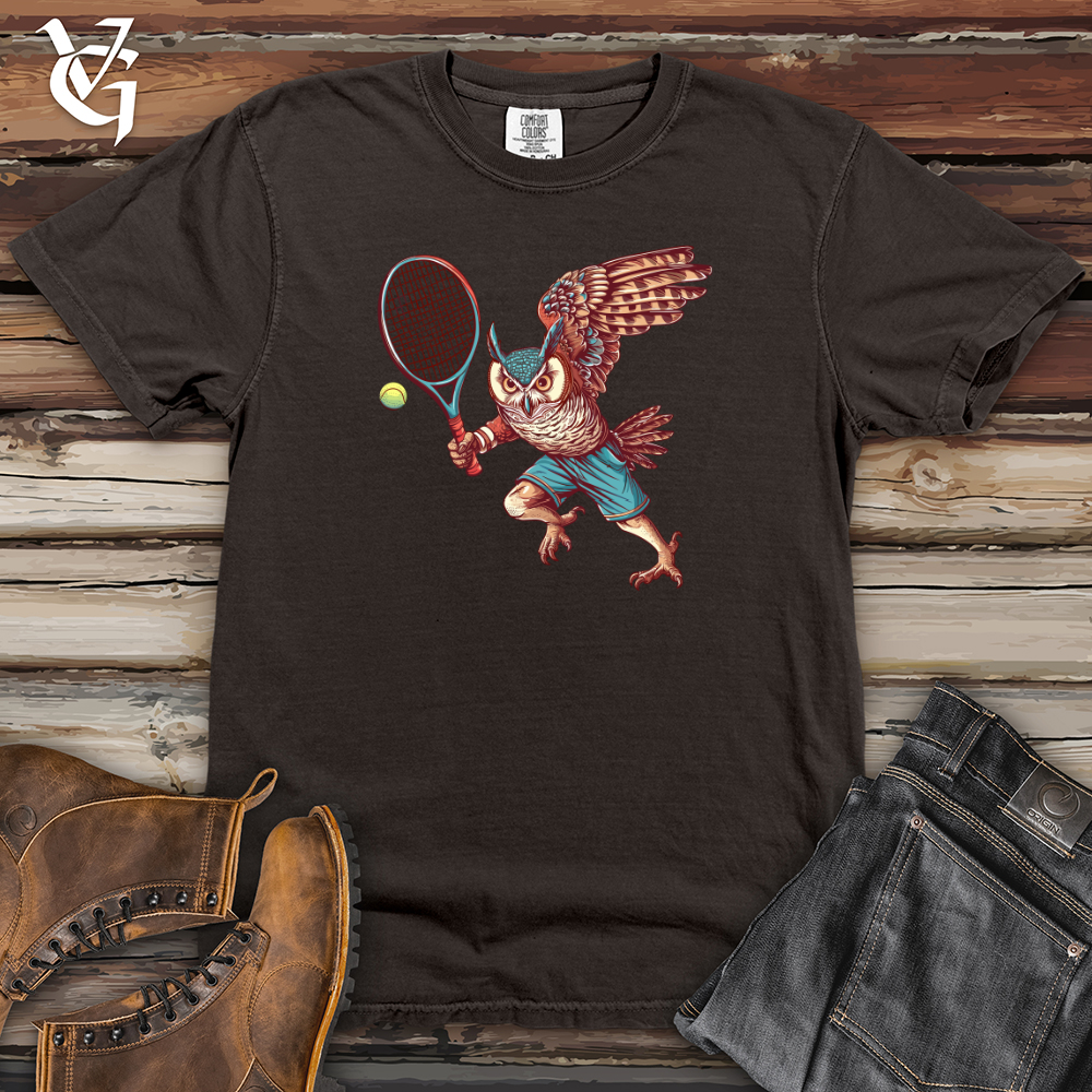 Owl Tennis Champion Heavy Cotton Comfort Colors Tee