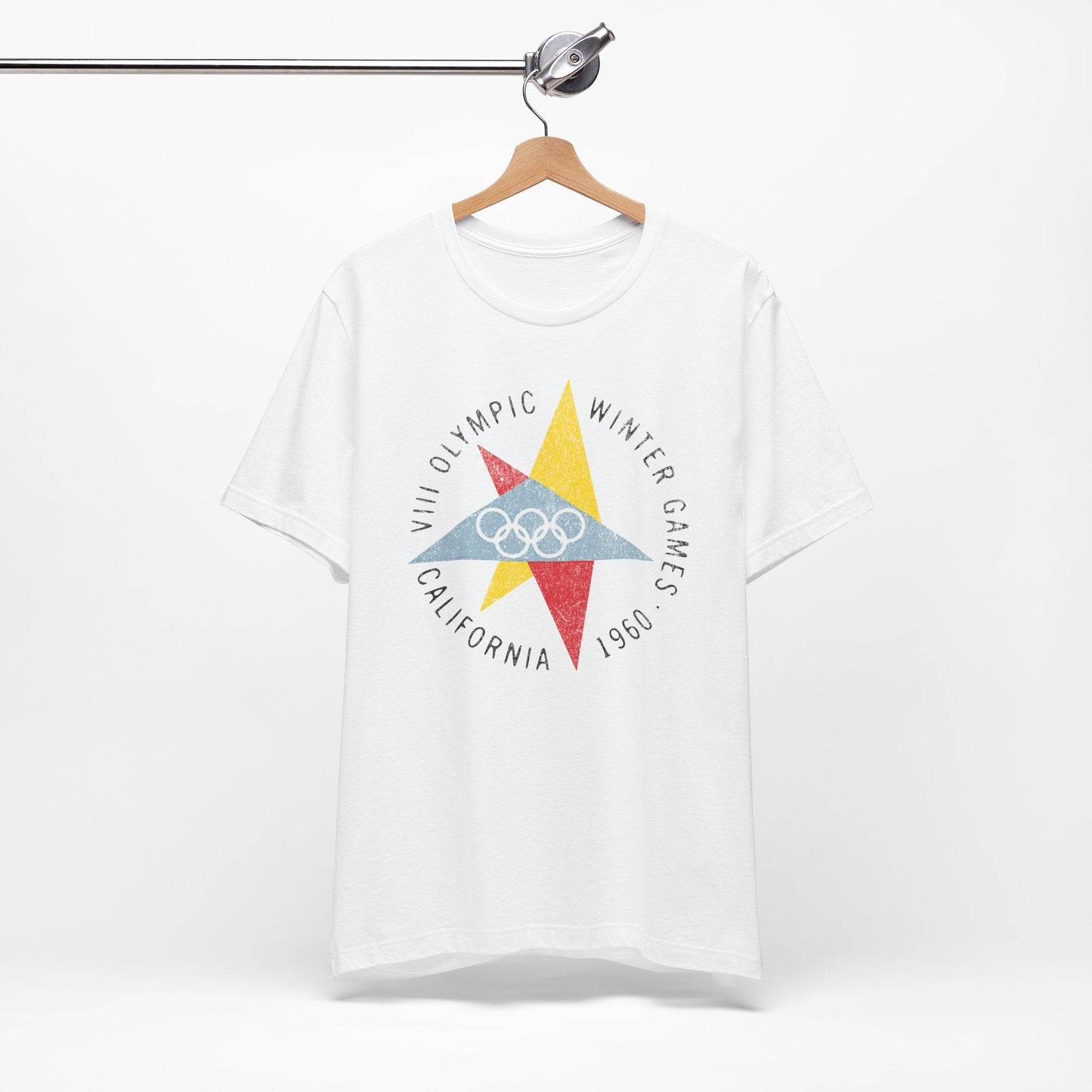 Vintage 1960 California Winter Games Retro Graphic T-shirt.
