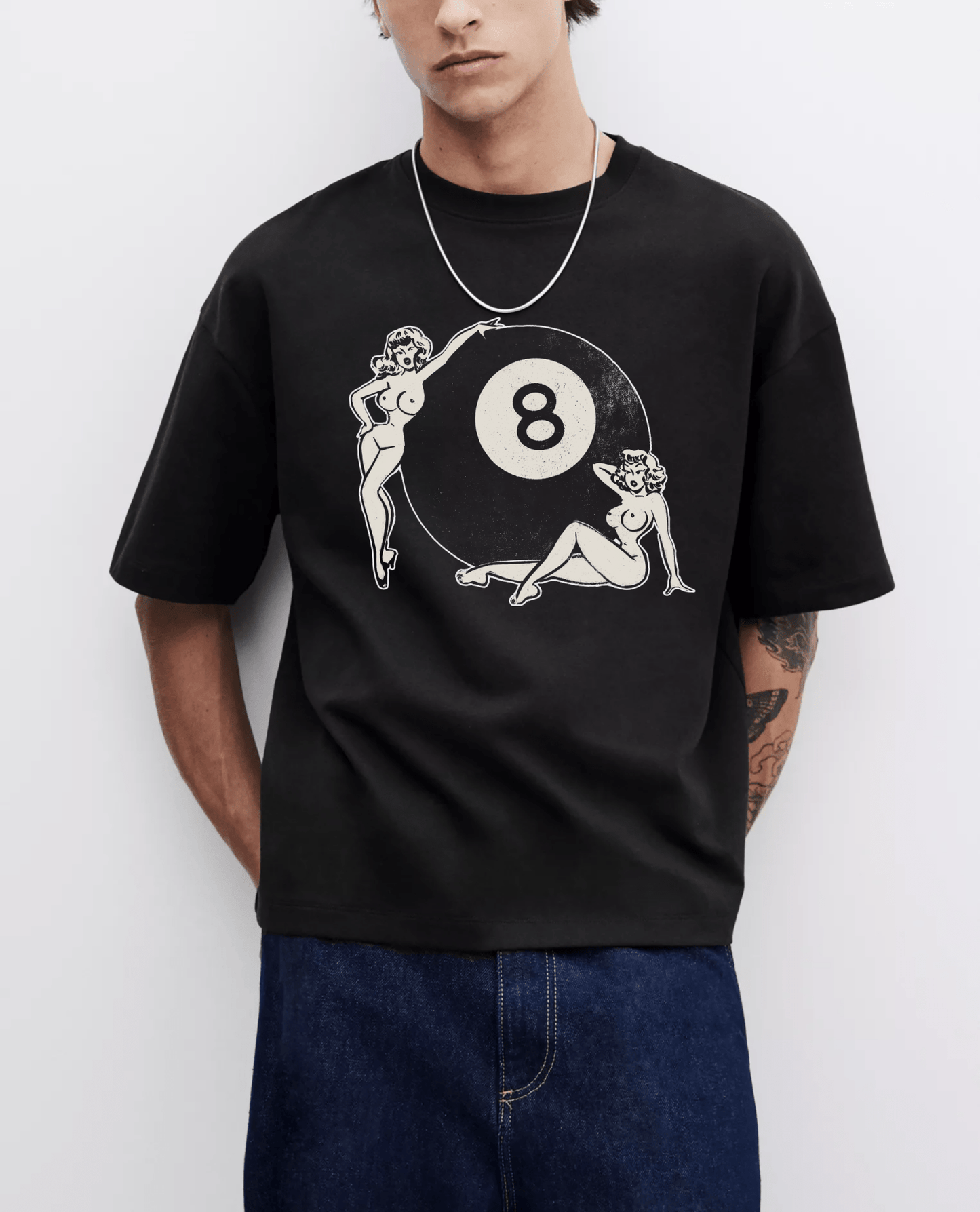 Vintage 8 Ball 50's 60's Style Graphic Unisex T-Shirt