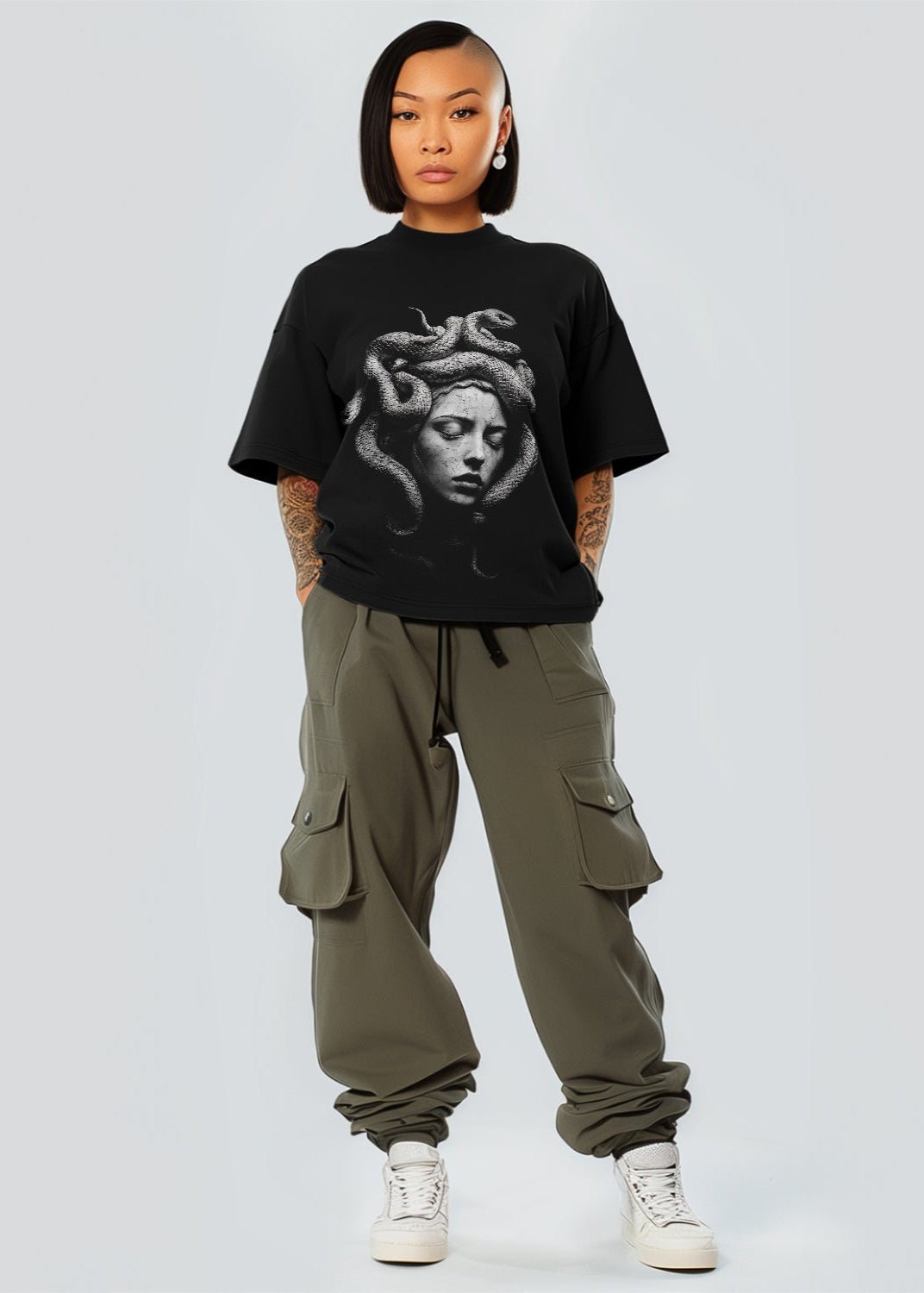 Vintage Medusa Retro Graphic Tee.