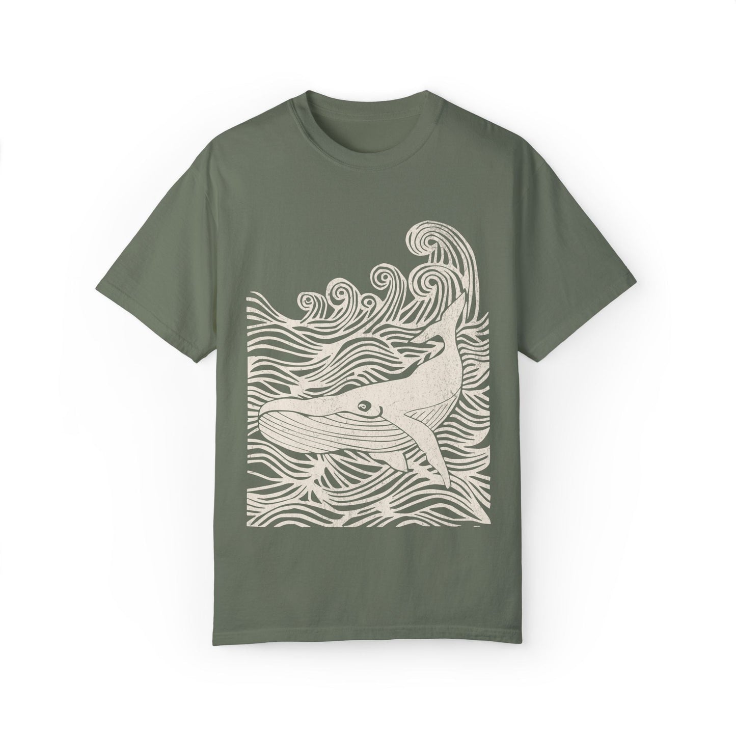 Vintage Whale Ocean Waves Graphic T-shirt