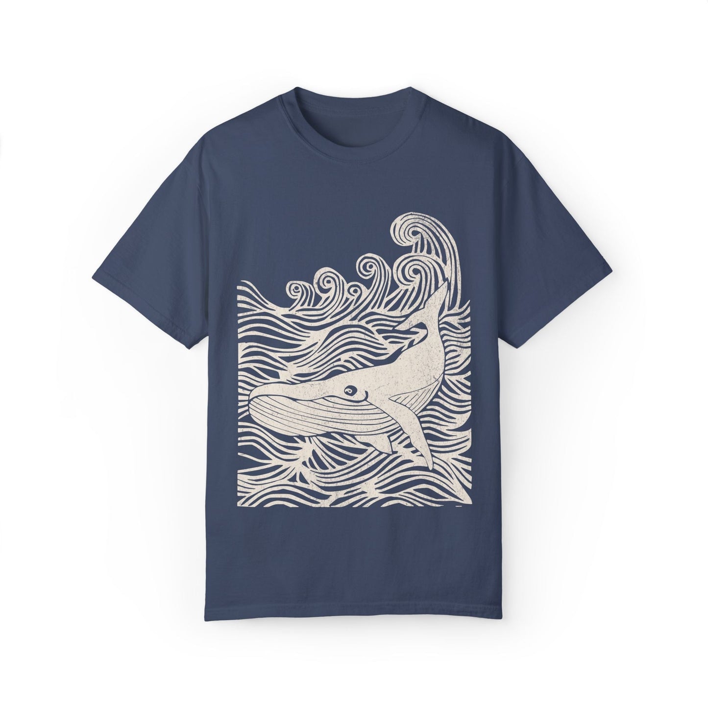 Vintage Whale Ocean Waves Graphic T-shirt