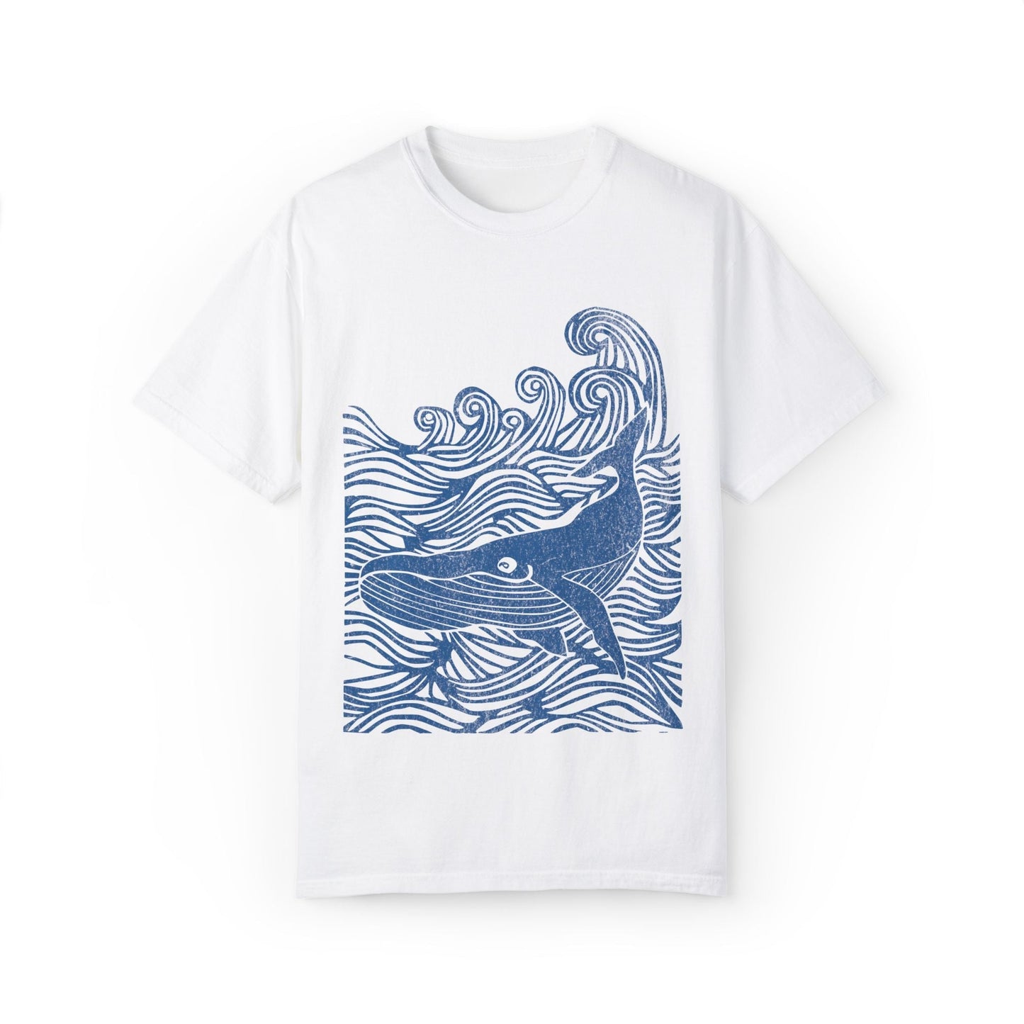 Vintage Whale Ocean Waves Graphic T-shirt