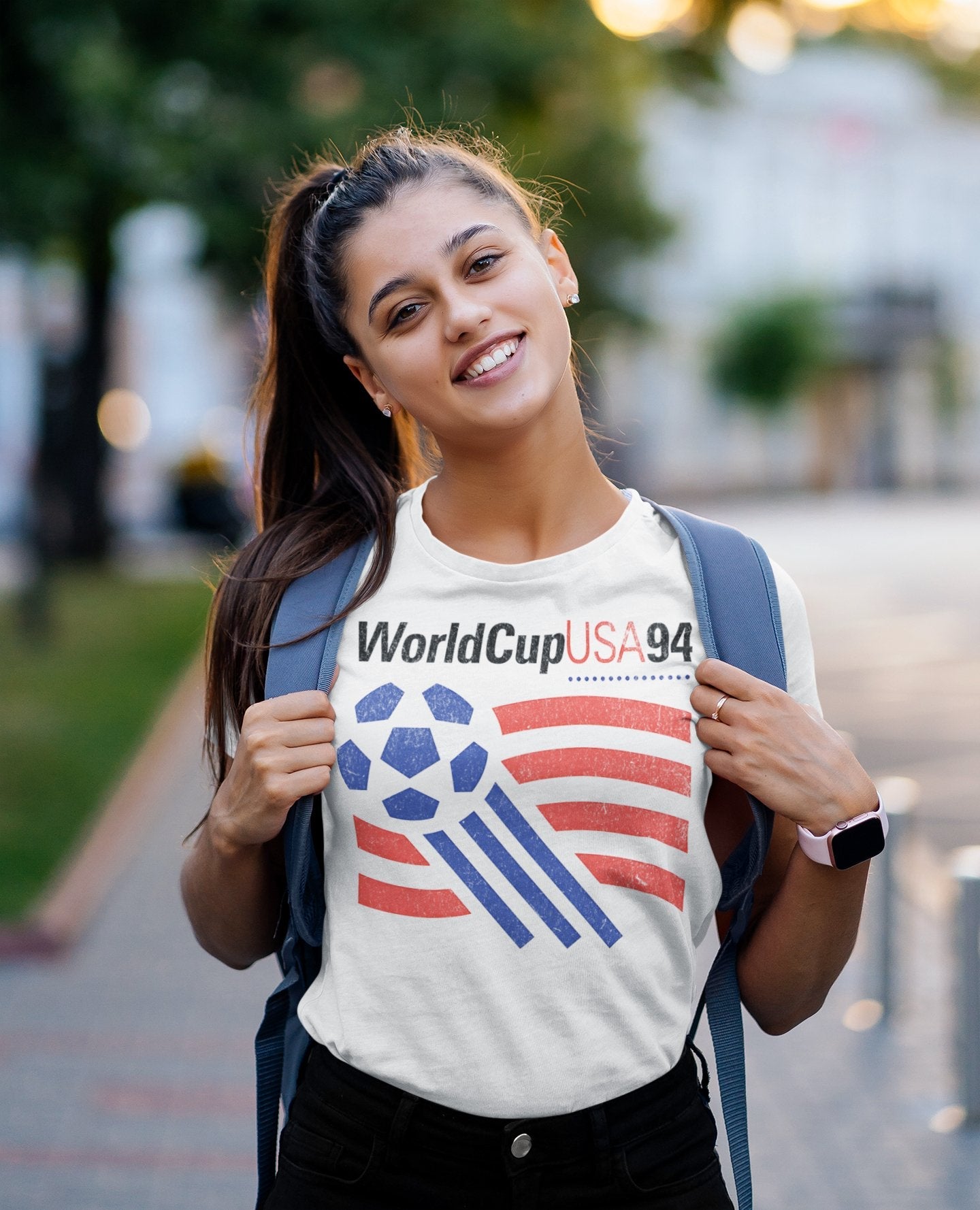 Vintage WorldCup 94 USA Retro Soccer Football Tee.