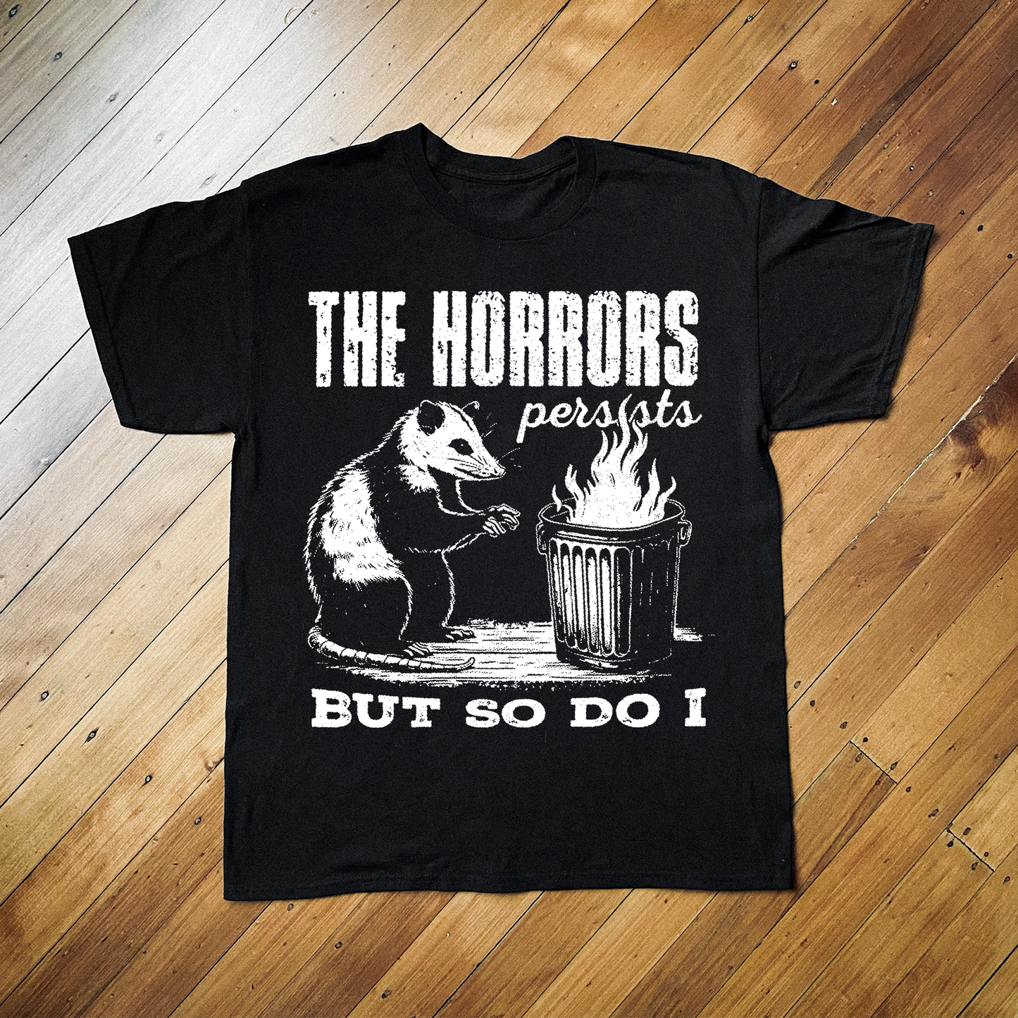 THE HORRORS POSSUM BLACK T-SHIRT