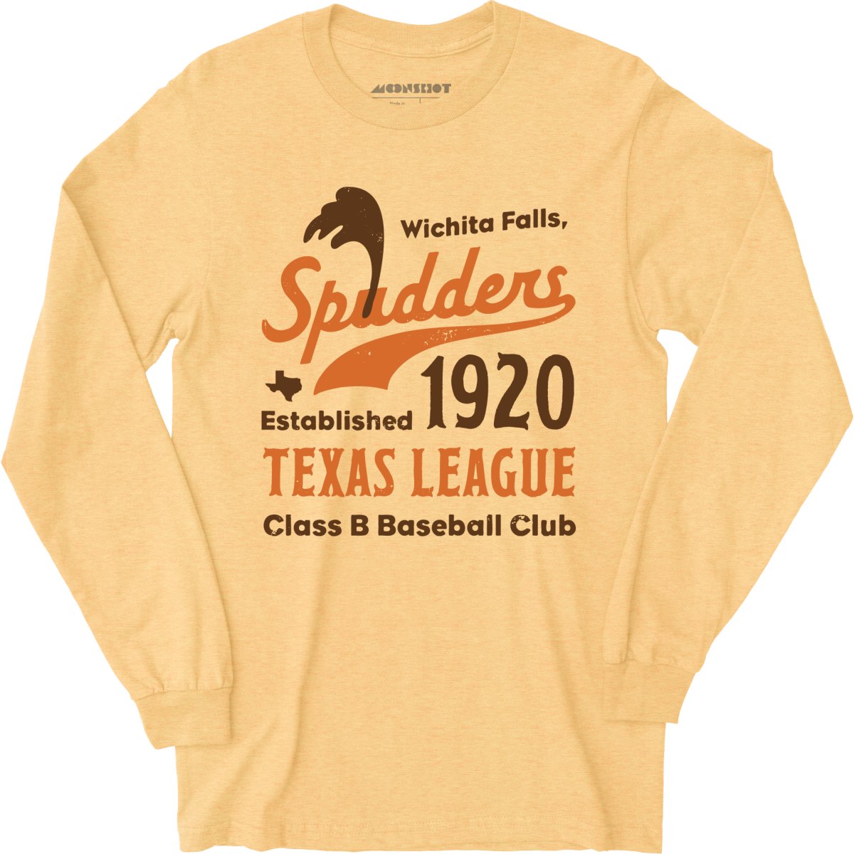Wichita Falls Spudders - Texas - Vintage Defunct Baseball Teams - Long Sleeve T-Shirt