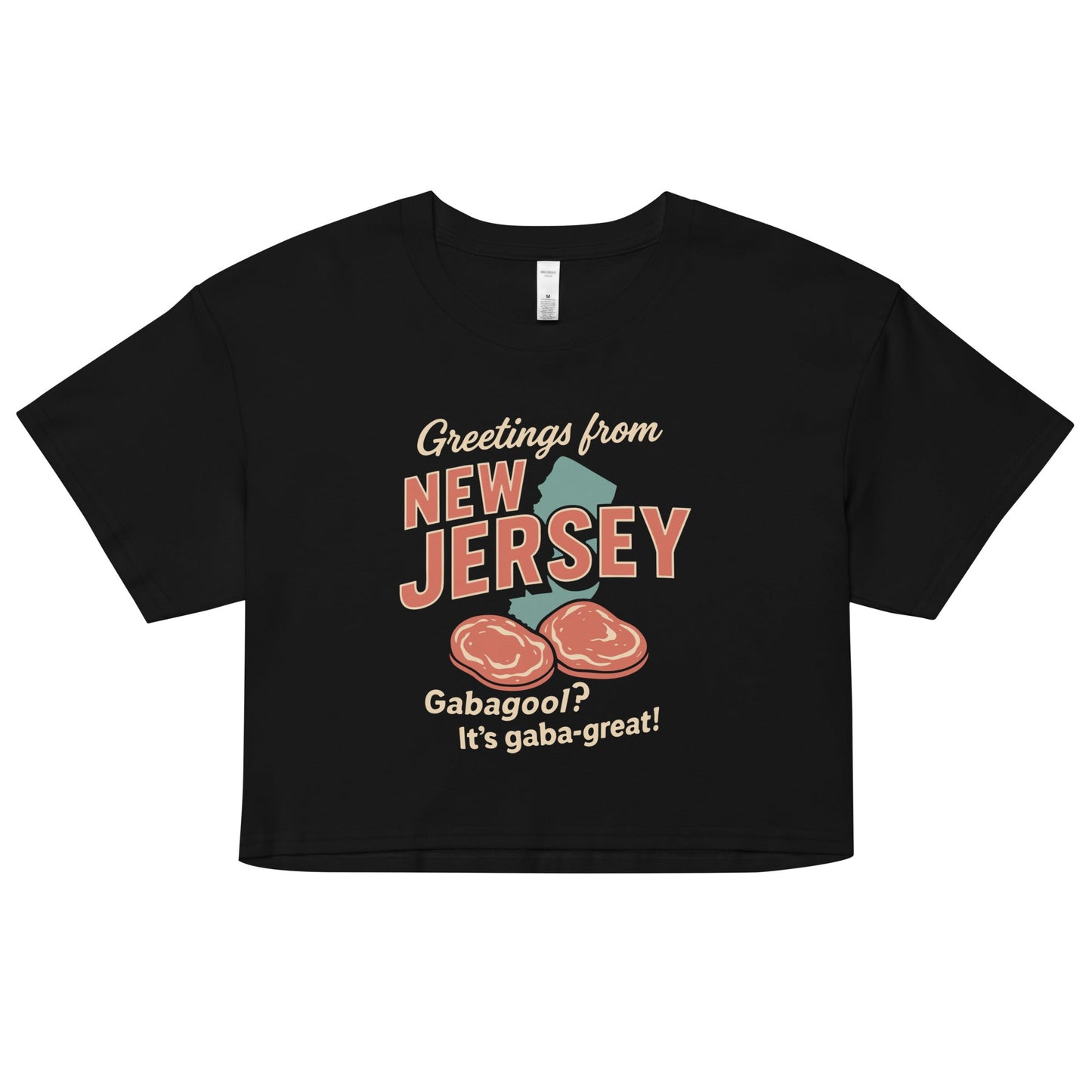 Greetings From New Jersey Women's Crop Tee