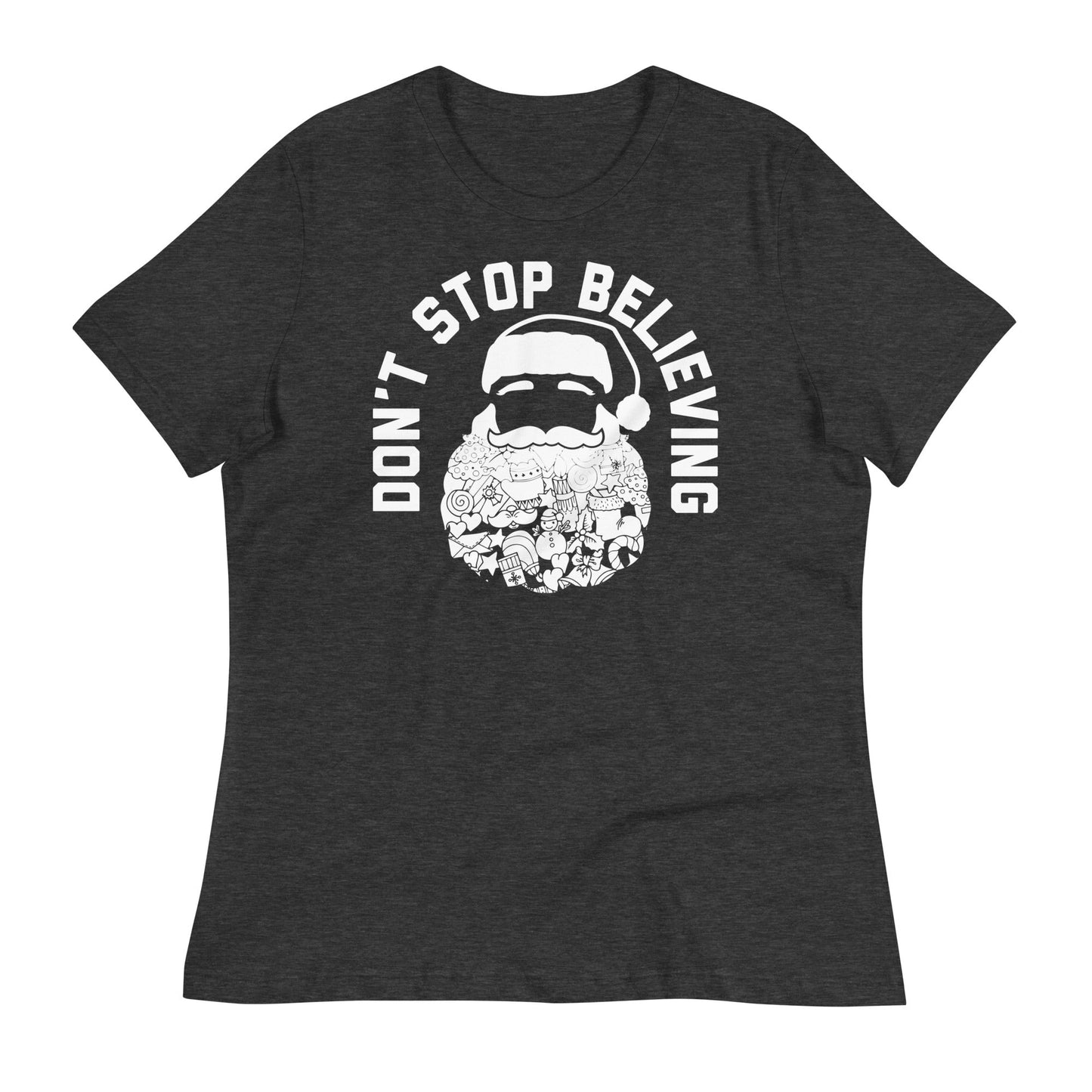 Don't Stop Believing Santa Women's Signature Tee