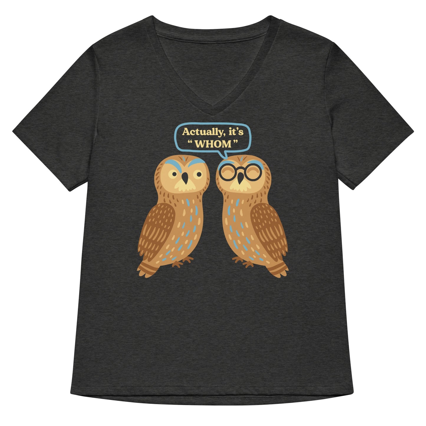 Actually, It's Whom Women's V-Neck Tee