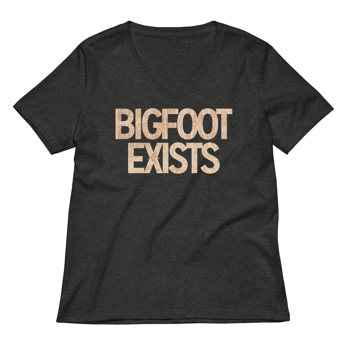 Bigfoot Exists Women's V-Neck Tee