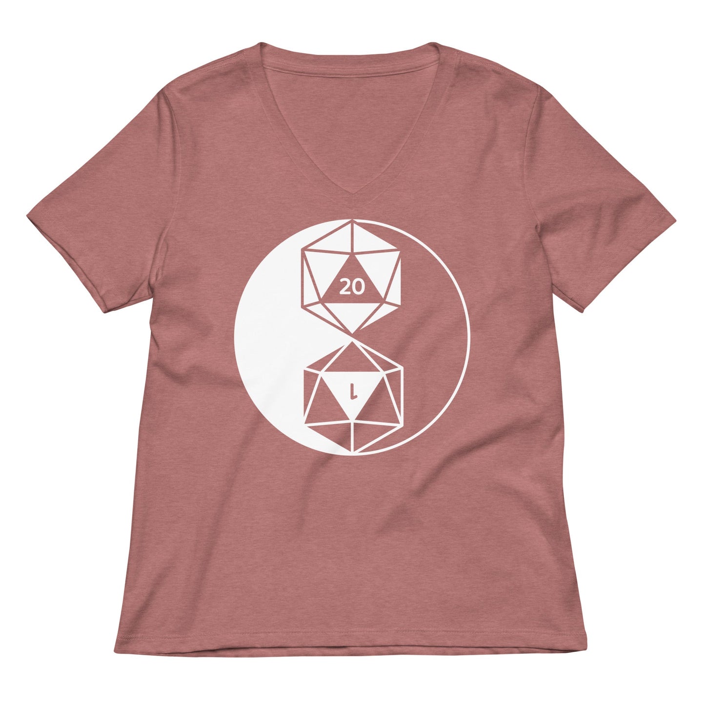 Dice Yin Yang Women's V-Neck Tee