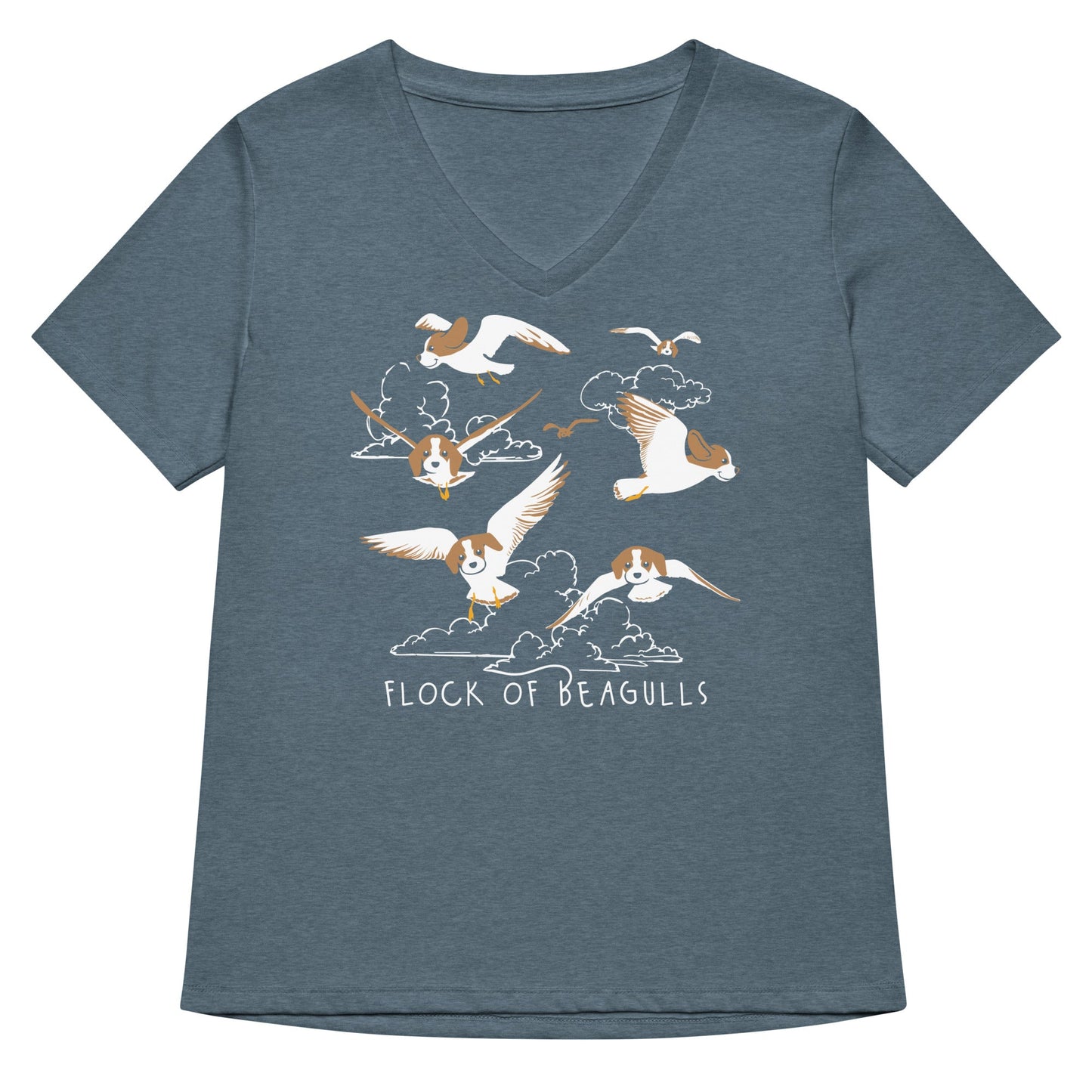 Flock Of Beagulls Women's V-Neck Tee