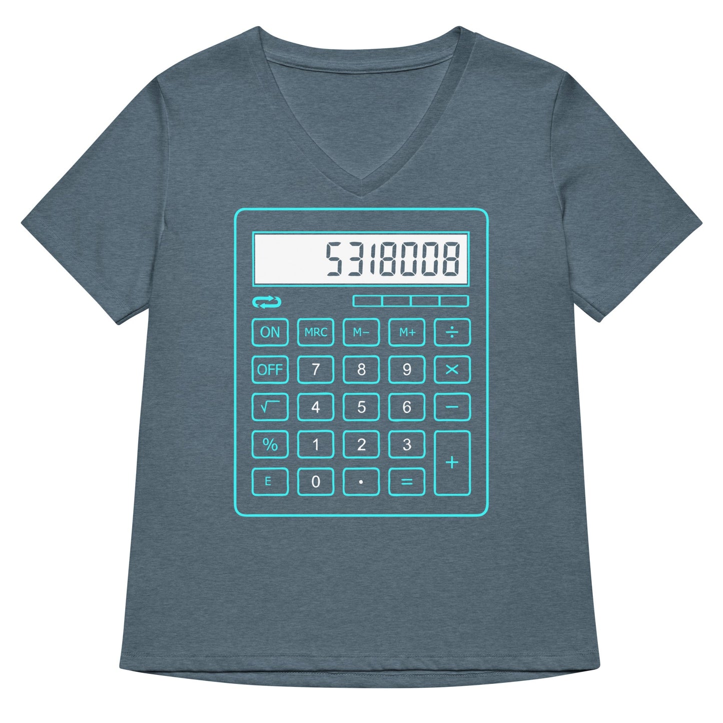 5318008 Calculator Women's V-Neck Tee