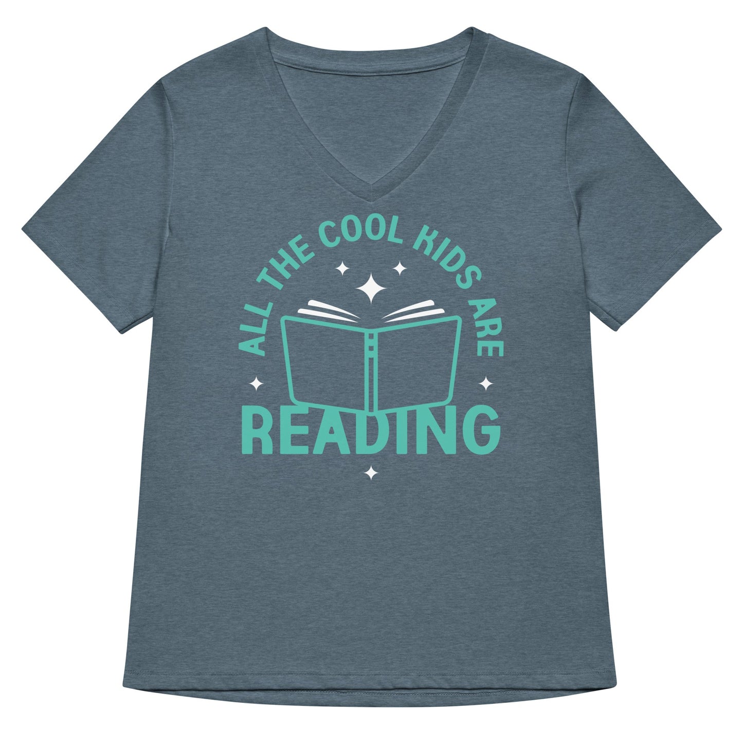 All The Cool Kids Are Reading Women's V-Neck Tee
