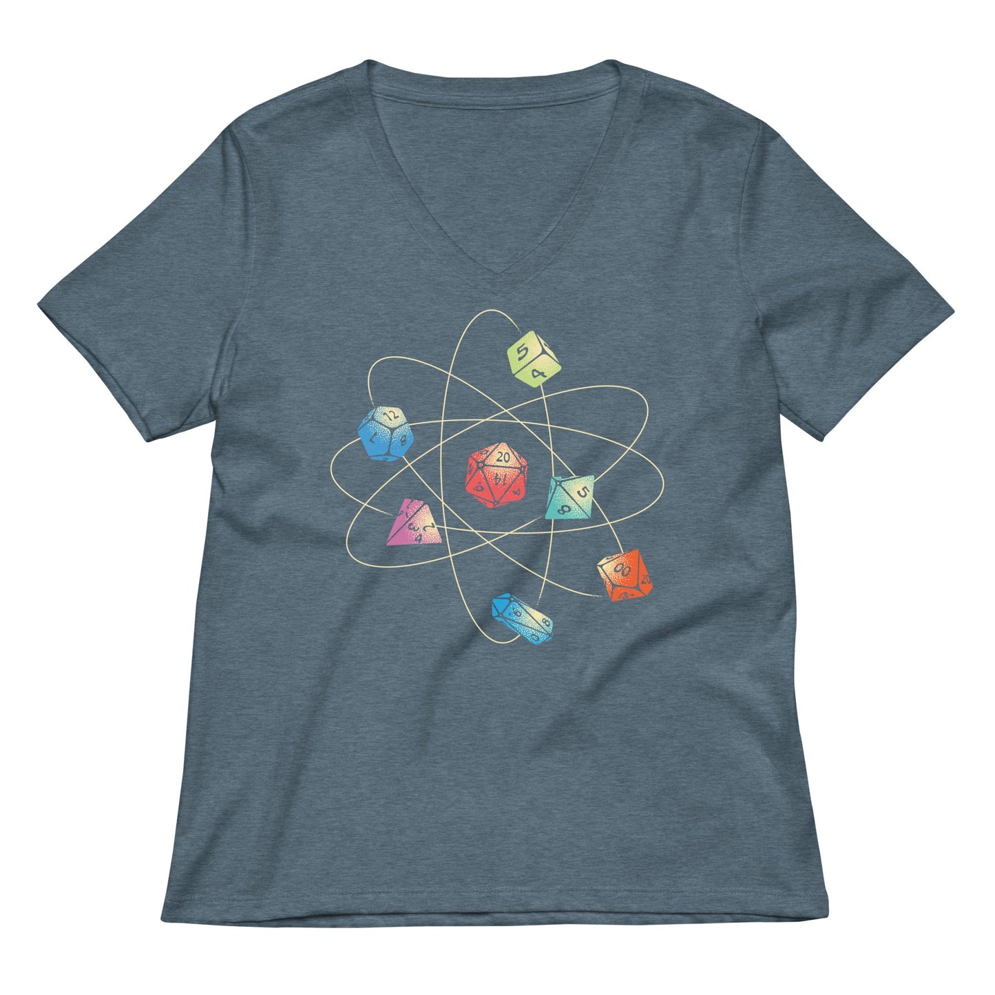 Dice Atom Women's V-Neck Tee