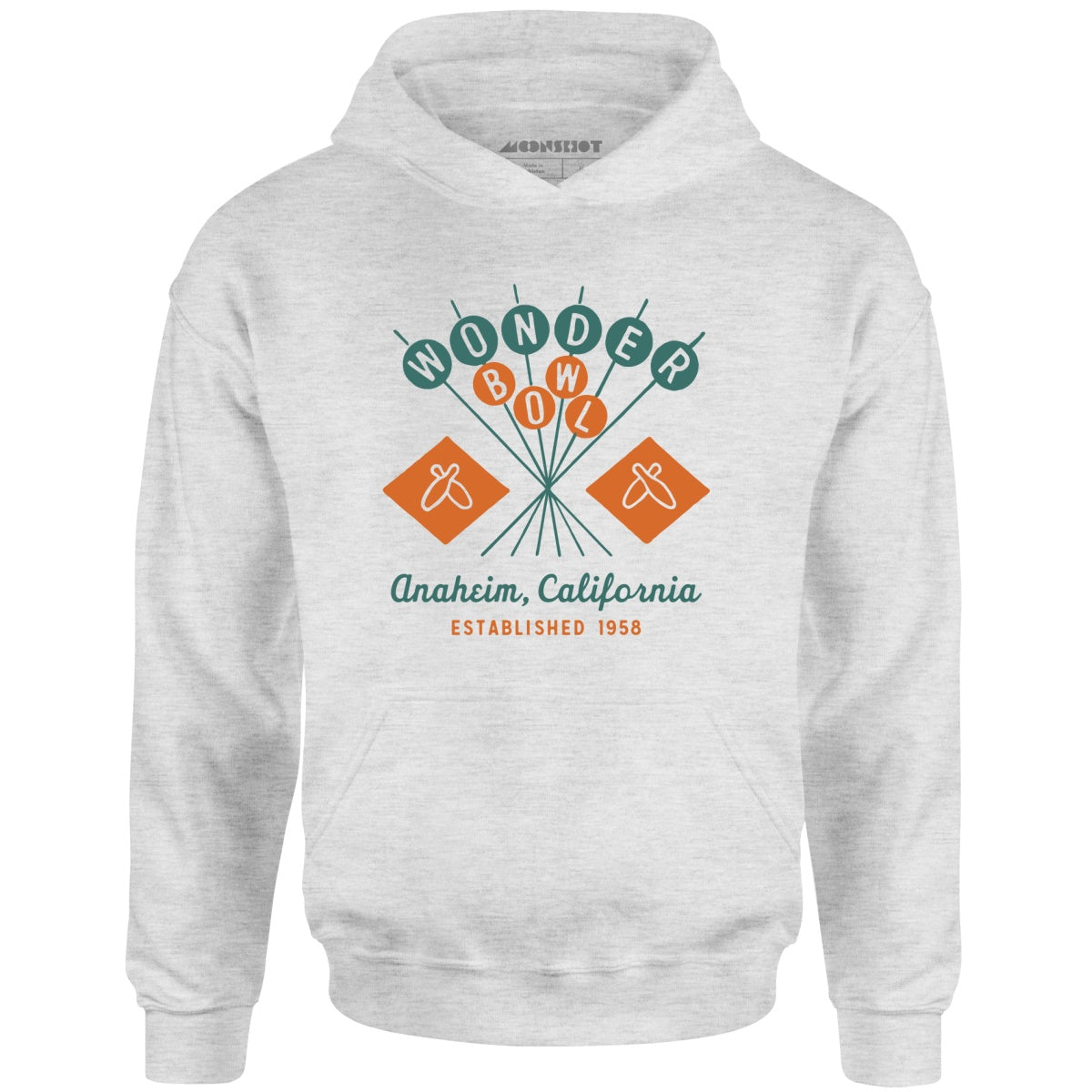 Wonder Bowl - Anaheim, CA - Vintage Bowling Alley - Unisex Hoodie
