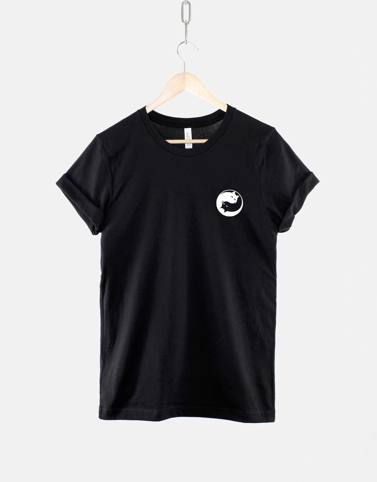 Yin Yang Cats Zen Cat Pocket Tee Black White Unisex T-shirt, Sweatshirt, Hoodie (1)