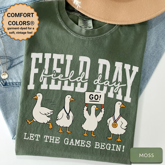 Field Day Goose Teacher Field Day Goose Teacher Tee Comfort Colors Field Day Tee School Sports Day (1)