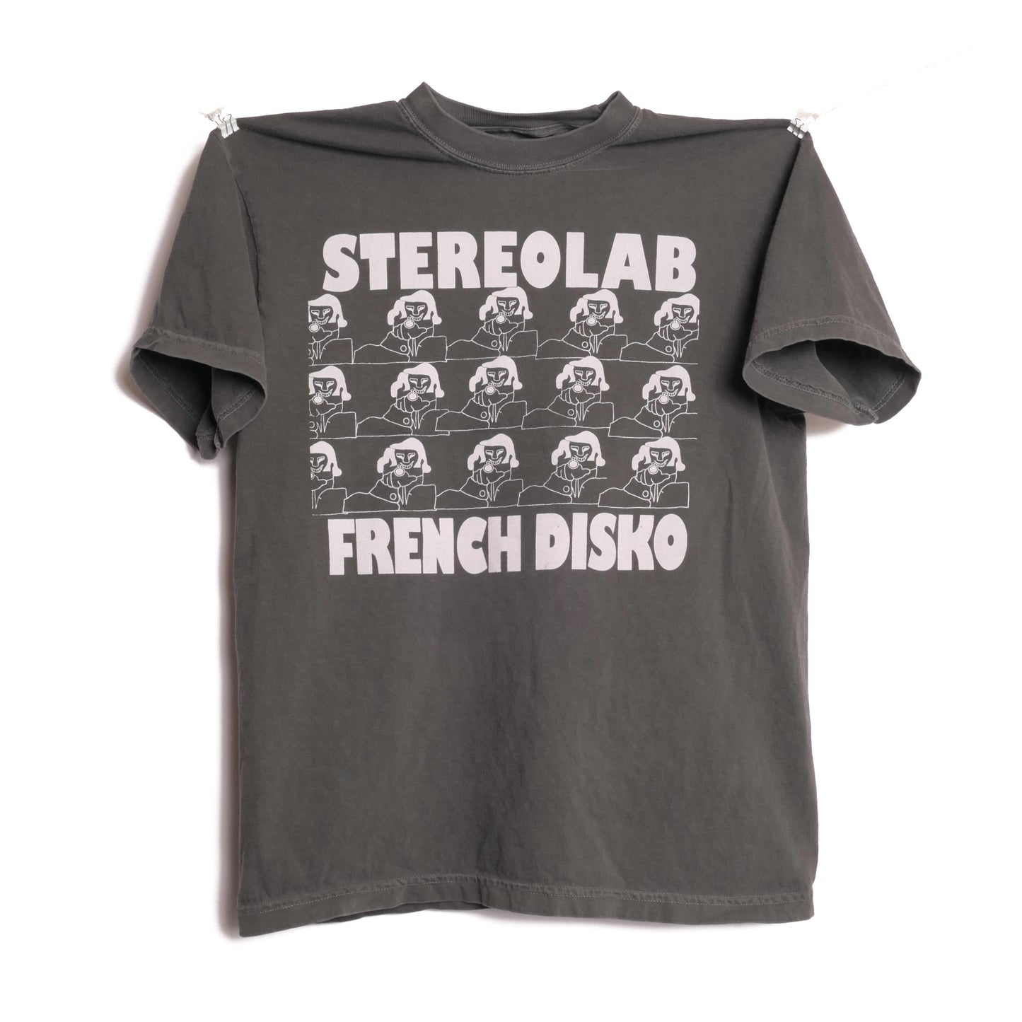 Stereolab French Disko Tee Peng Cliff Super 45 French Paris France Electronic Art Music Pop Band Tour Heavyweight Faded Med (1)