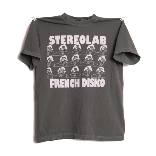 Stereolab French Disko Tee Peng Cliff Super 45 French Paris France Electronic Art Music Pop Band Tour Heavyweight Faded Med (1)