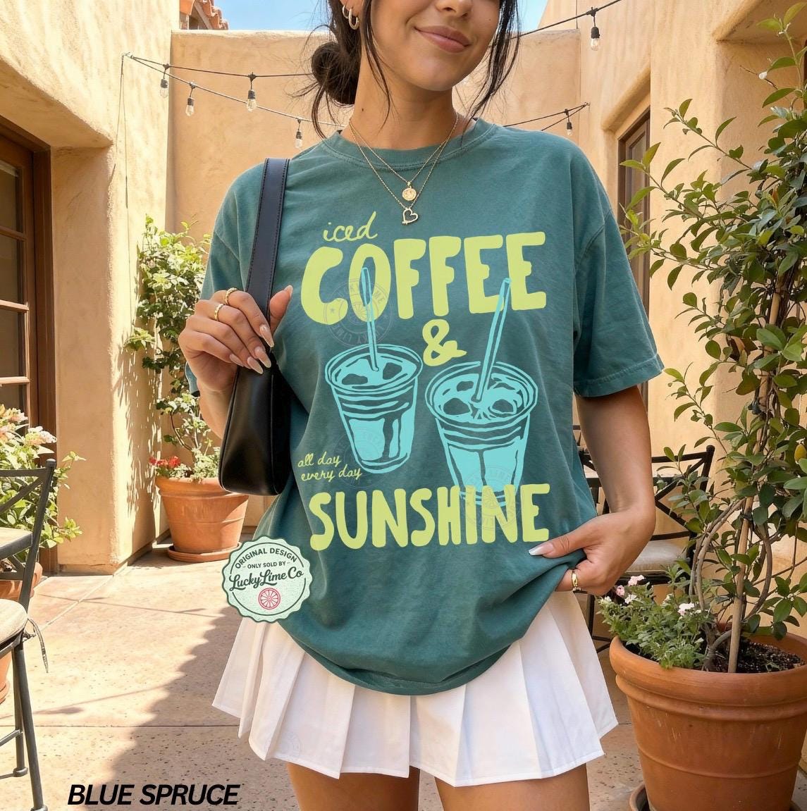 Iced Coffee Sunshine Iced Coffee Coffee Lover Summer Summer Coffee Comfort Colors (1)
