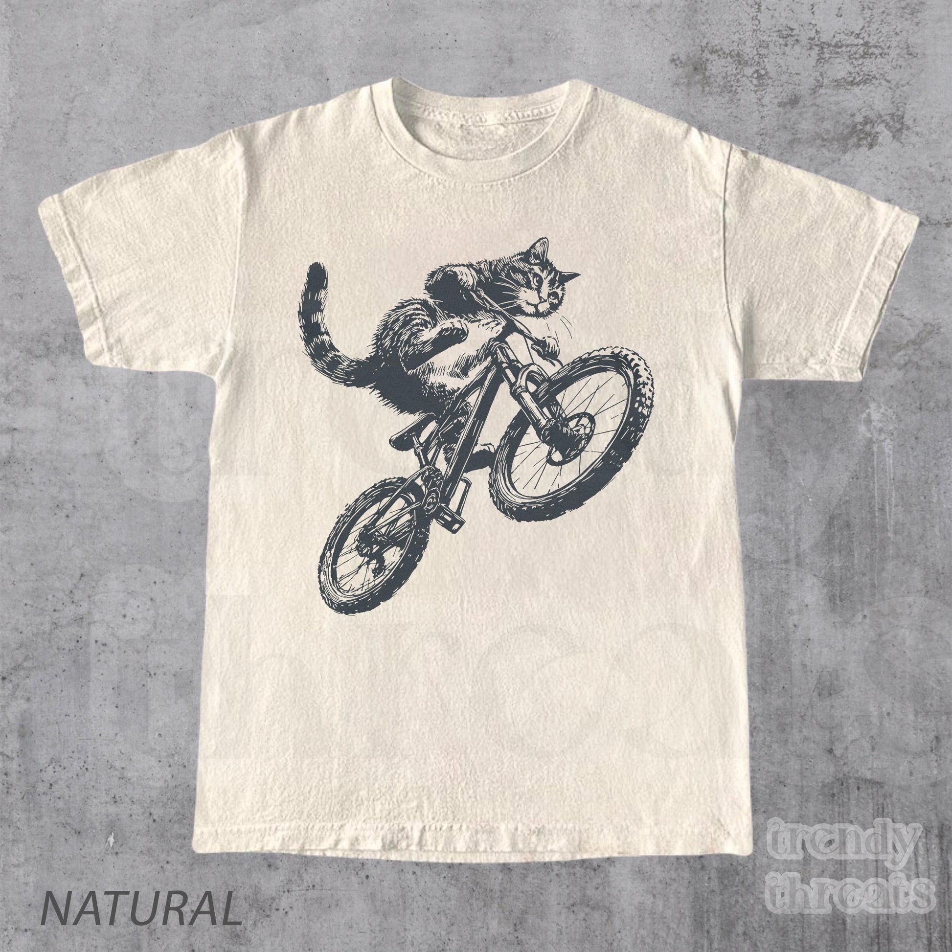 Cat Riding Bicycle Kitten Cat Lover Tee Bikers Cat Parents (1)