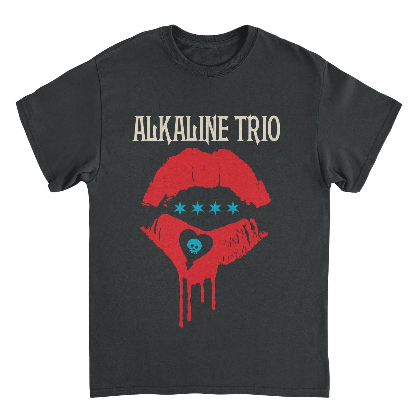 Alkaline Trio Riot Fest Lips Front Mens T Shirt Black