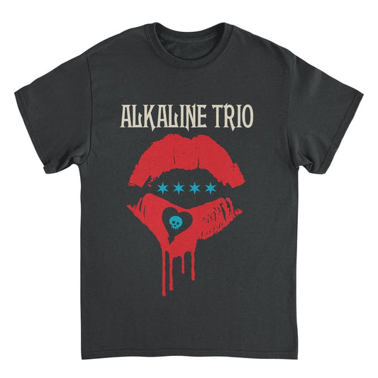 Alkaline Trio Riot Fest Lips Front Mens T Shirt Black