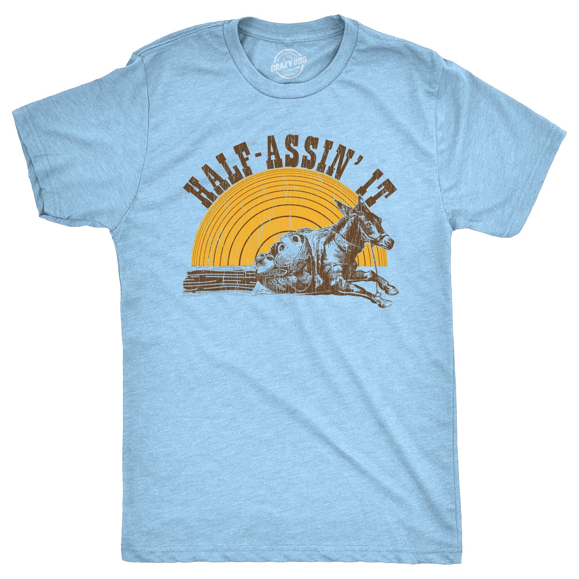Half Assin It Men's T Shirt - clothing by TeeHivey.com (Image 1)