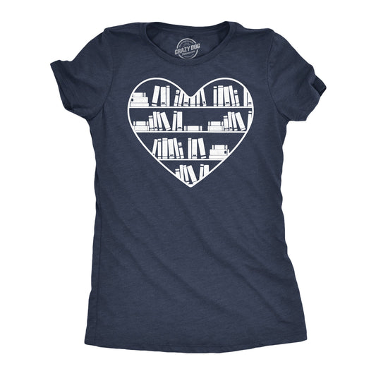 Bookshelf Heart Women's T Shirt