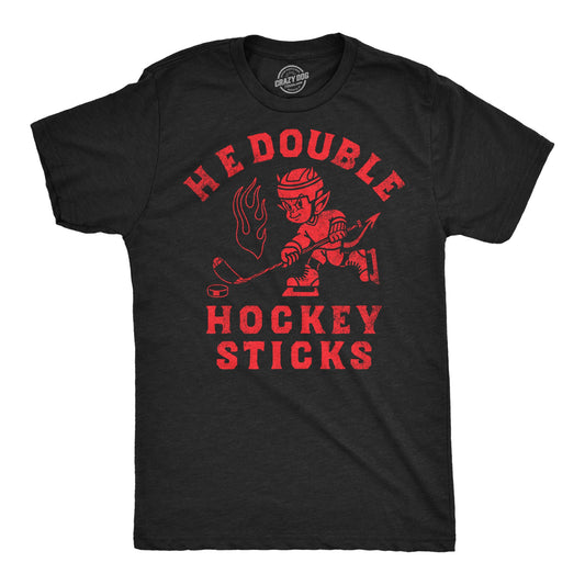 H E Double Hockey Sticks Men's T Shirt - clothing by TeeHivey.com (Image 1)