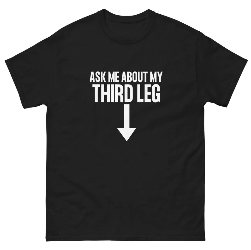 Third Leg Tee (Black) - clothing by TeeHivey.com