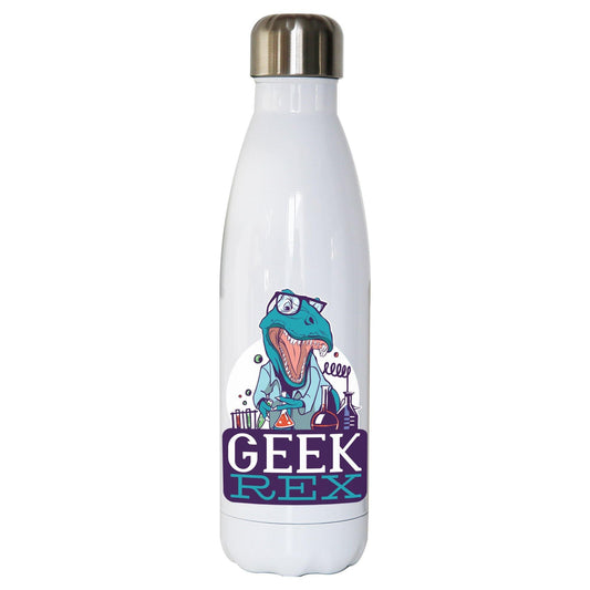 Geek t-rex funny water bottle stainless steel reusable