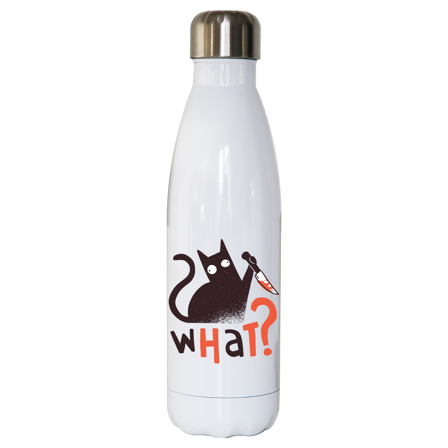 Murder cat funny Water bottle stainless steel reusable