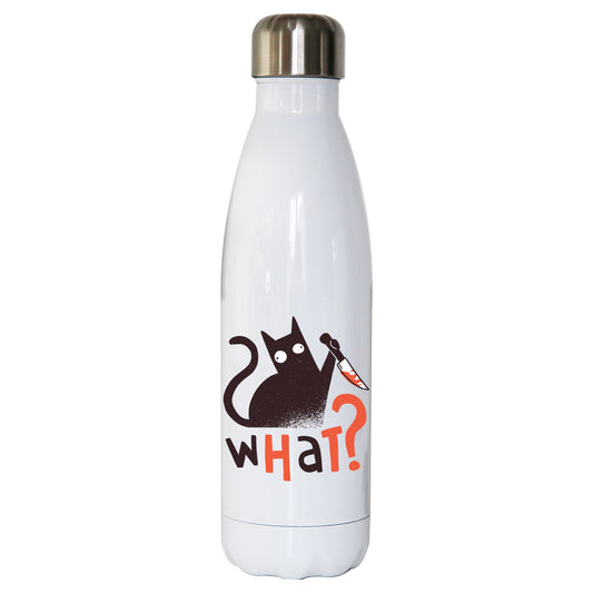Murder cat funny Water bottle stainless steel reusable