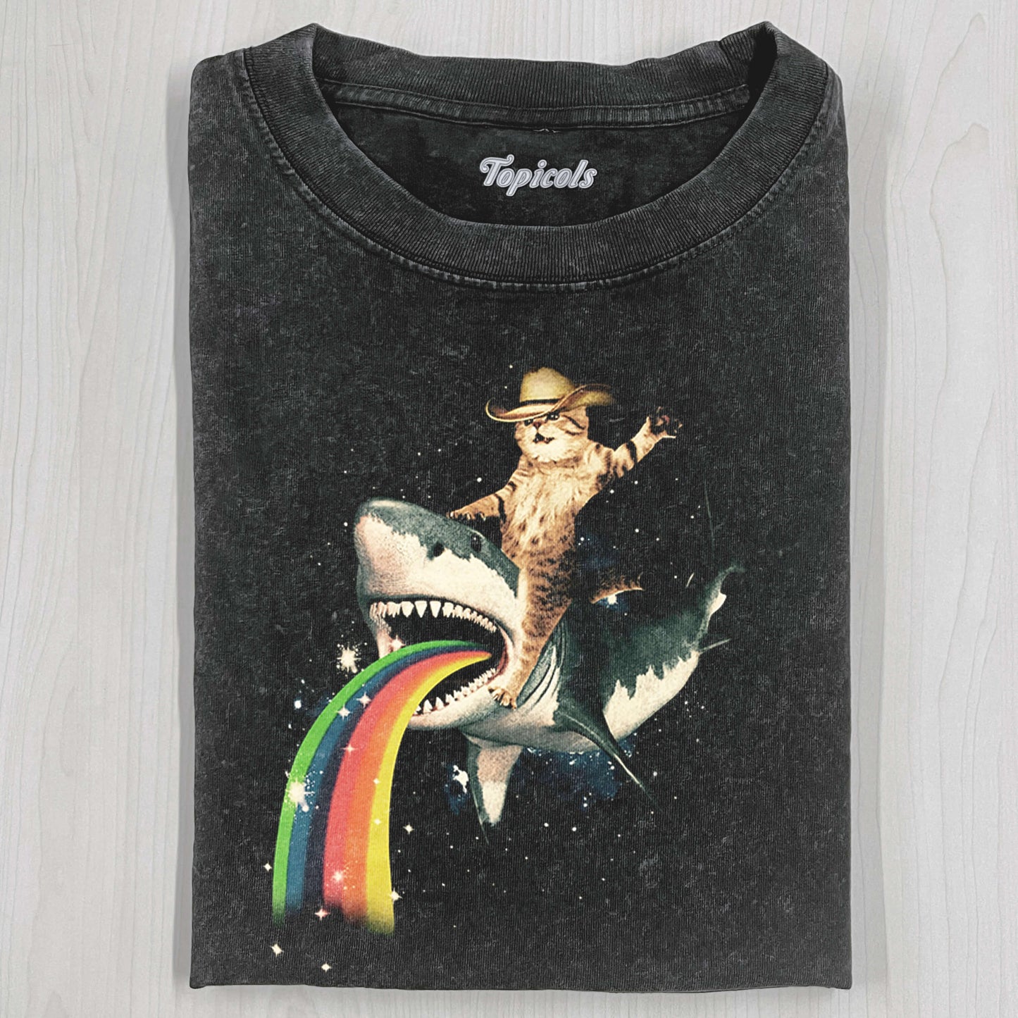 FANTASY COWBOY KITTEN TEE - clothing by TeeHivey.com (Image 2)