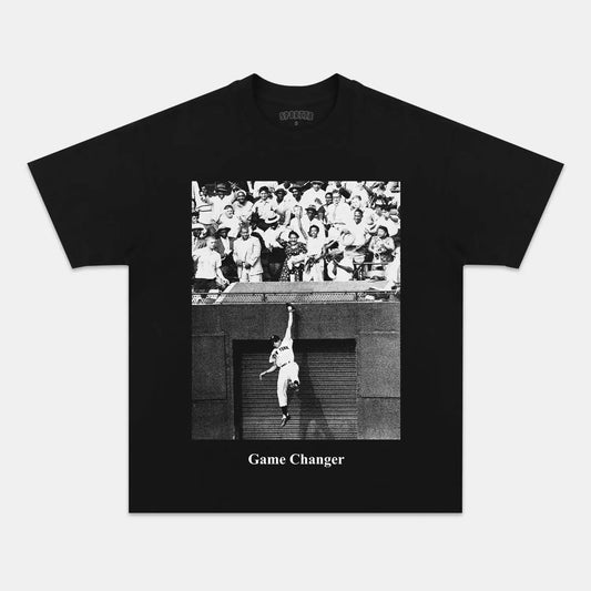 WILLIE MAYS - LEAPING CATCH TEE - clothing by TeeHivey.com (Image 1)