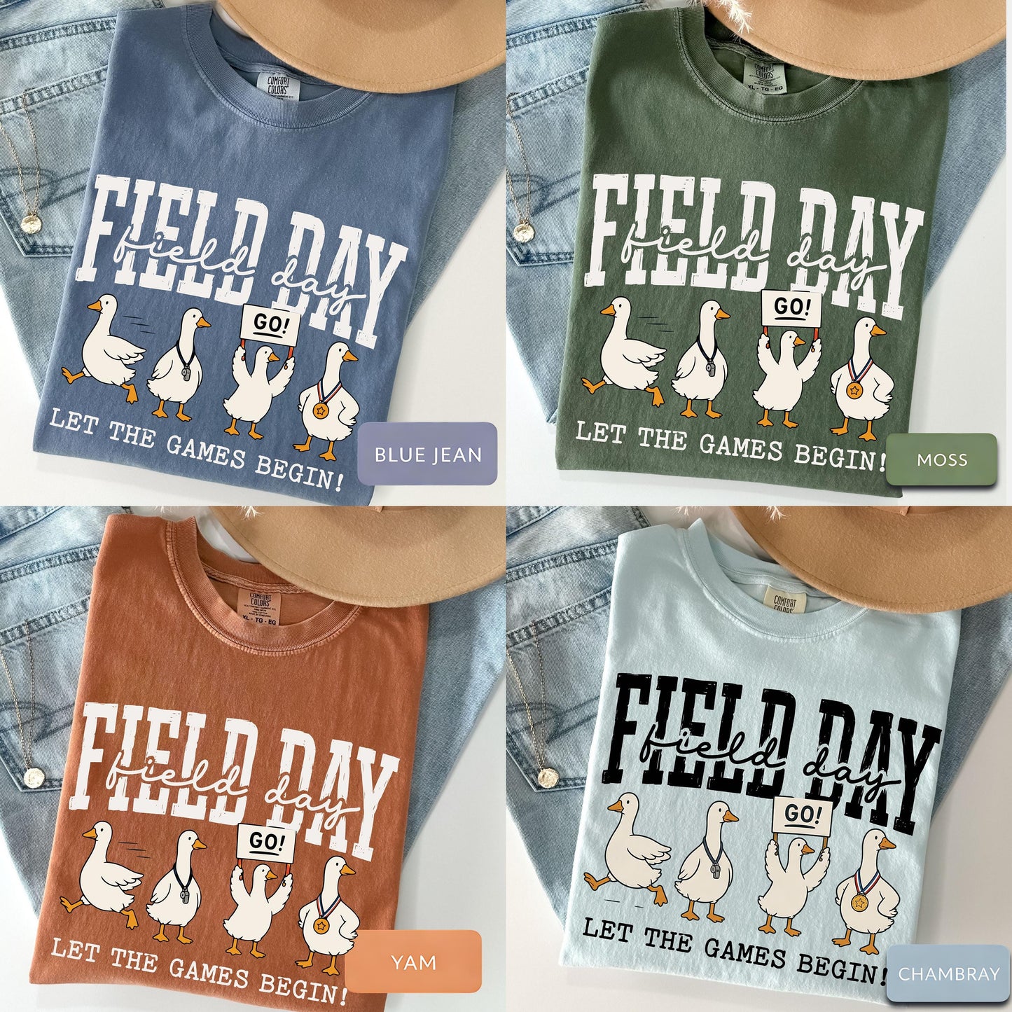 Field Day Goose Teacher Field Day Goose Teacher Tee Comfort Colors Field Day Tee School Sports Day (2)