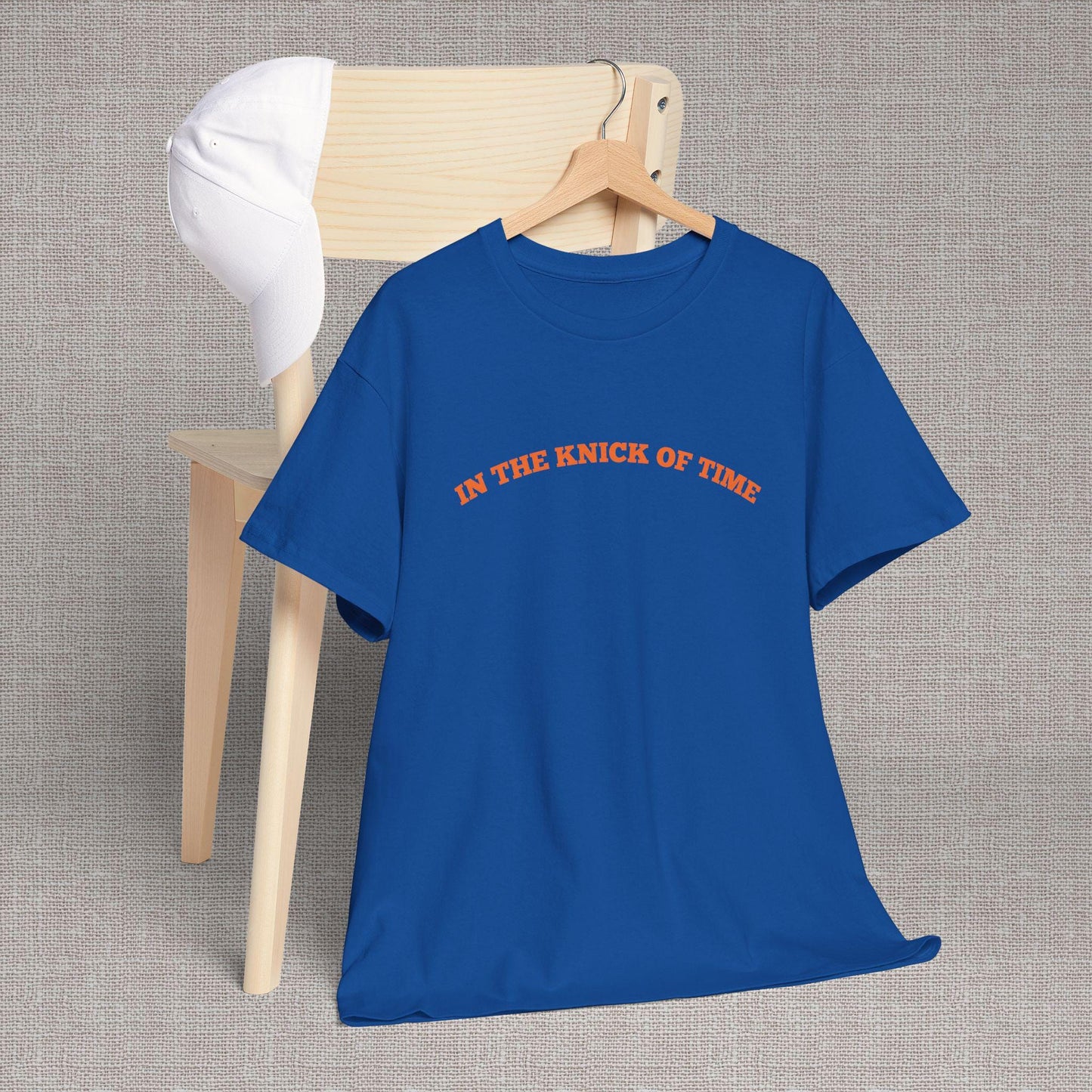 Knick Time Ny Basketball Pun Tee Sports Fan Blue Orange Game Day Pop Culture (2)