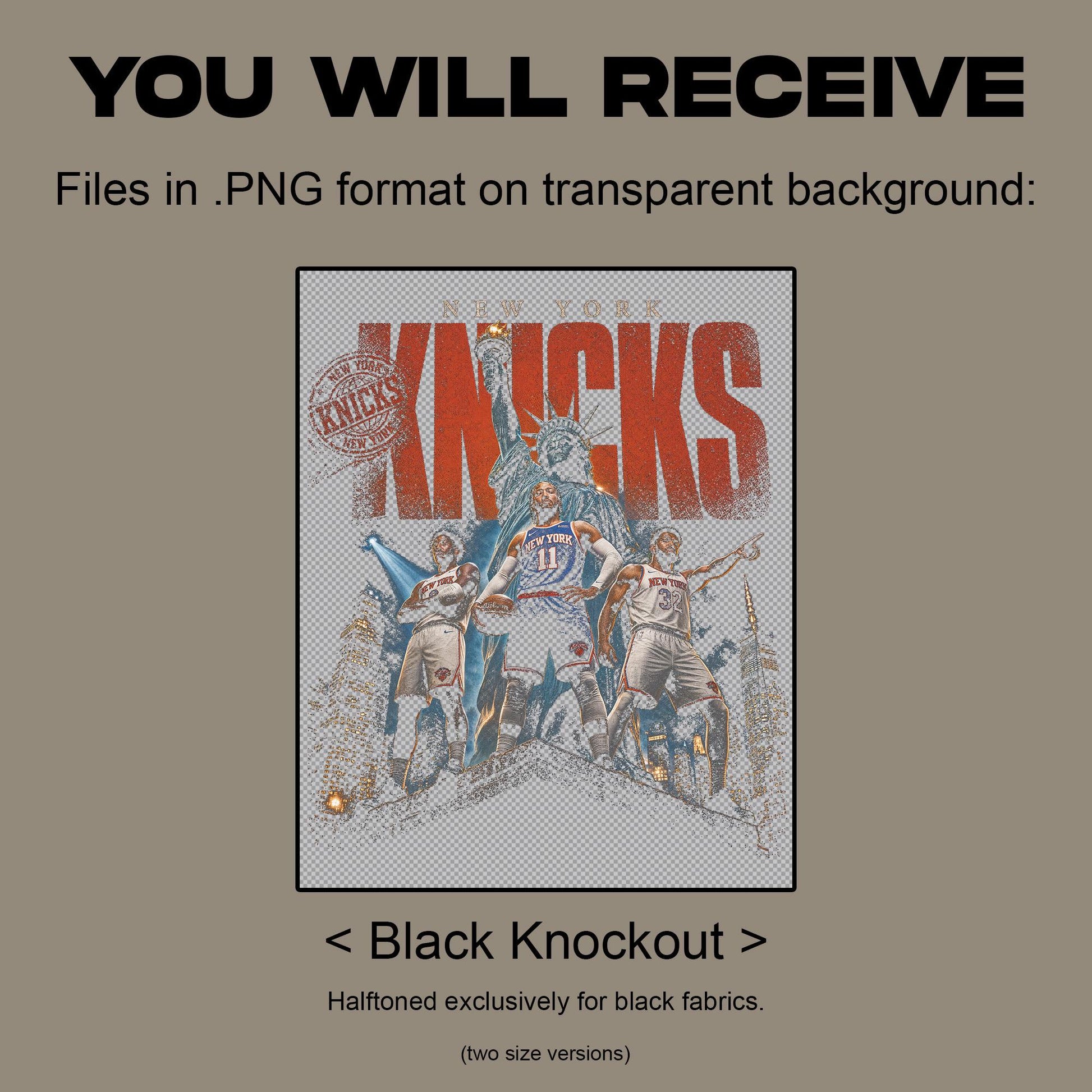 Knicks Png York Home Turf Digital Download Black Knockout Halftone Vintage Dtf Dtg 300dpi (2)