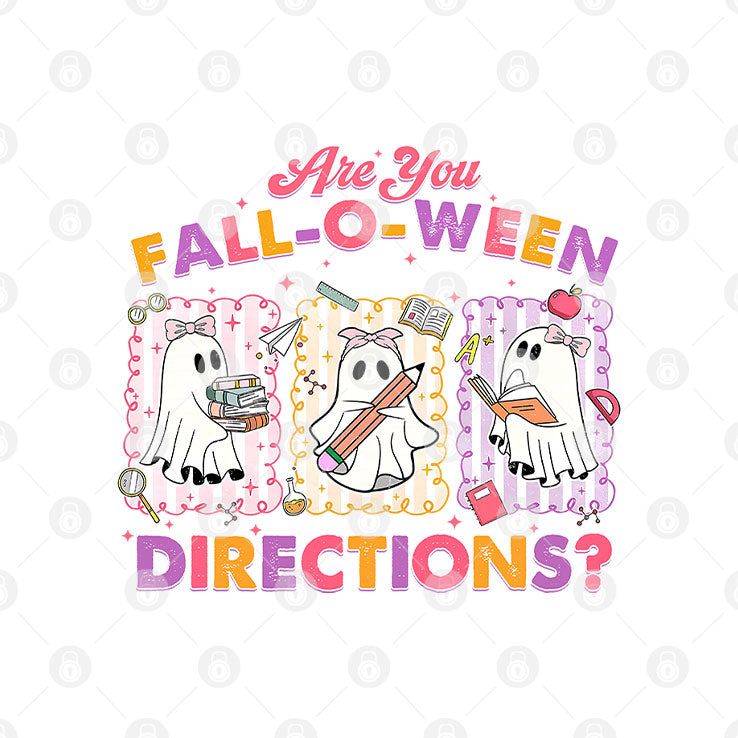 Are You Fall-O-Ween Directions Halloween Fall Teacher T Shirt