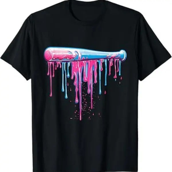 [100% Cotton] Baseball Bat with Sprinkles Drip For Men Boys T-Shirt - clothing by TeeHivey.com