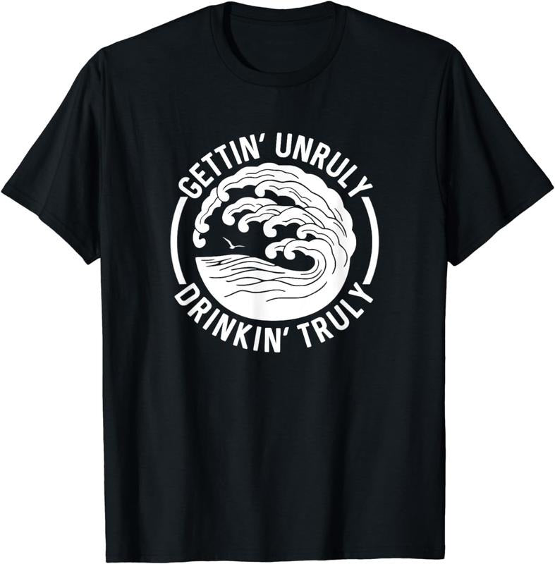 [100% Cotton] Gettin' Unruly Drinkin' Hard Seltzer Summer Beach Alcohol T-Shirt - clothing by TeeHivey.com
